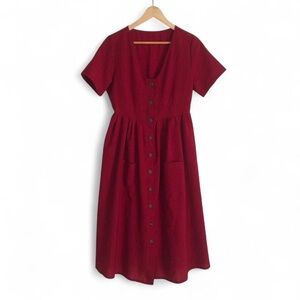Burgundy Midi Dress